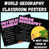 World Geography Classroom Poster Set (Pink)