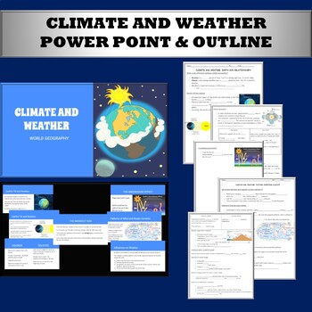 Preview of World Geography:  Climate and Weather power point and outline