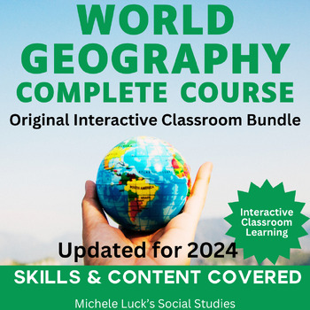 Preview of World Geography Complete Course Full Year Curriculum Bundle All Regions Covered