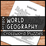 World Geography Crossword Puzzles Bundle