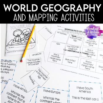 Preview of World and US Geography Skills and Map Practice with World Geography Activities