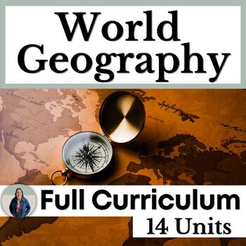 Preview of World Geography Curriculum Editable and Differentiated to Support All Students