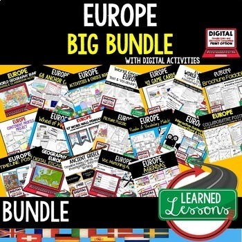 Preview of EUROPE BUNDLE World Geography Bundle Geography of Europe, History of Europe