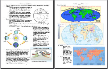 Preview of World Geography End-of-Course (EOC) STAAR Review Guide Study Sheet