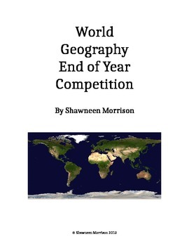 Preview of World Geography End of Year Trivia Competition