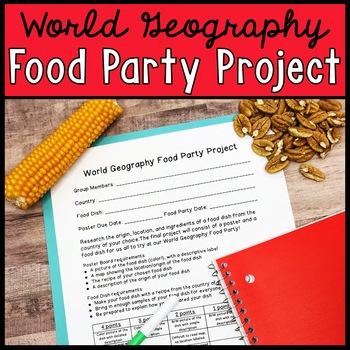 Preview of World Geography Food Party Project