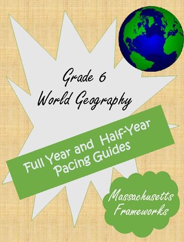 Preview of World Geography Grade 6 Pacing Guide