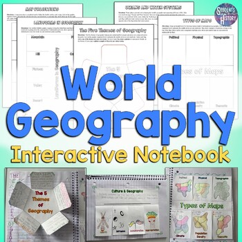 Preview of World Geography Interactive Notebook: Readings & Graphic Organizer Activities