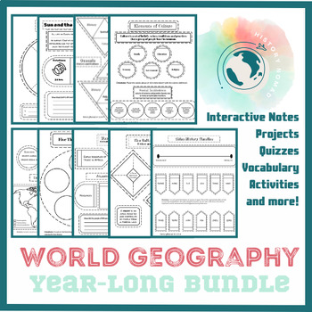 Preview of World Geography Year-Long Bundle