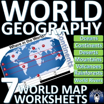 Preview of World Geography Knowledge: Mapping, Position, Global location - Print and Go