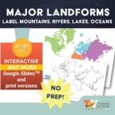 Interactive Map Activity for World Geography - Label Landf