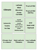 World Geography Memory Game - Climate, Ecological Processe