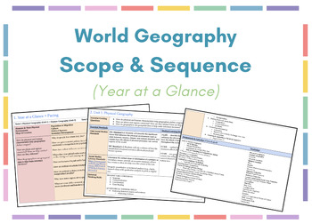 Preview of World Geography Scope & Sequence (Year at a Glance)