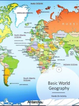 political map of world with countries and capitals