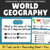 World Geography Task Cards : Continents Oceans and More