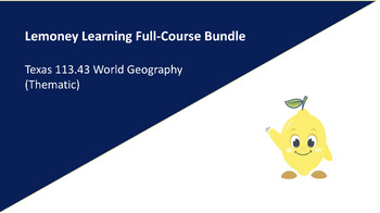 Preview of World Geography [Thematically Aligned] Full-Course Bundle (TEKS aligned)