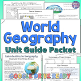 World Geography Unit Packet: Introduction, Worksheets, Map