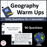 World Geography Warm Ups - Bell Ringers
