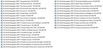 Preview of World Geography Year Long Curriculum Worksheet Bundle
