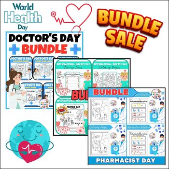 Preview of World Health Day BUNDLE Activities / Doctors / Nurses / pharmacists