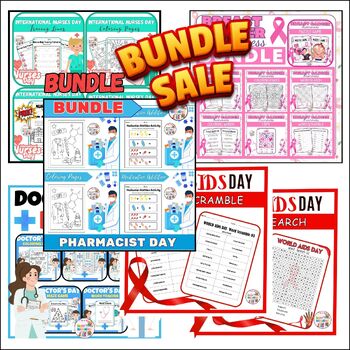 Preview of World Health Day BUNDLE Activities / Printable Worksheets