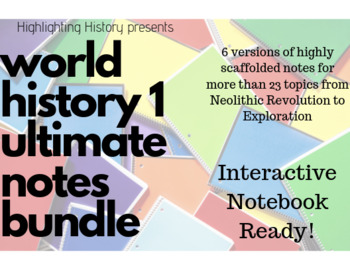 Preview of World History 1 Guided Notes Bundle