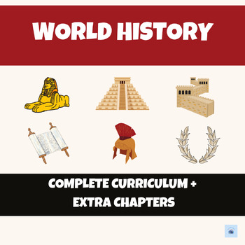 Preview of World History | 6th Grade | Year-Round Curriculum | Chapters 1-19 | Bundle