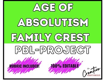 Preview of World History: Absolute Leaders "Family Crest" Project (High School)