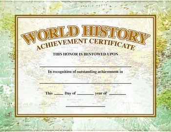 Preview of World History Academic Achievement Award/Certificate