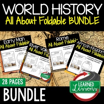 Preview of World History Activities, All About Foldable (Interactive Notebook) BUNDLE