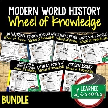 Preview of World History Activities BUNDLE, Wheel of Knowledge (Interactive Notebook)
