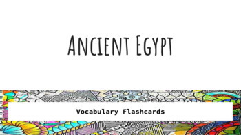 Preview of World History - Ancient Egypt Vocabulary Flashcards 