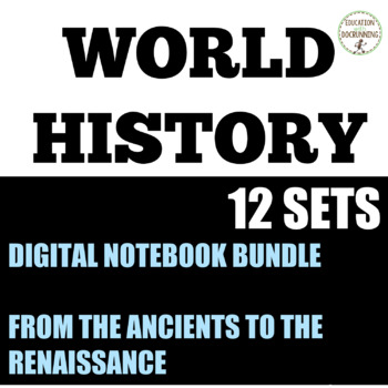 Preview of World History Ancients to Renaissance Digital Notebook Distance Learning