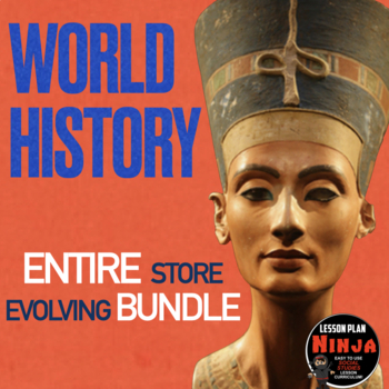 Preview of World History Bundle! Complete Course, Entire Year Curriculum Evolving Bundle
