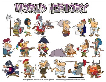 World History Theme Clipart | History Clipart | World History Cartoon  Clipart