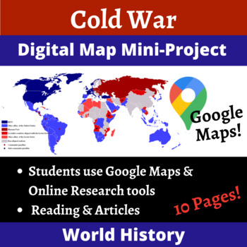 Preview of World History | Cold War Digital Map Mini-Project