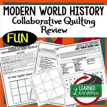 Preview of World History Collaborative Quilt, Classroom Display, Collaborative Poster