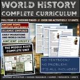 World History Complete  Curriculum (800 Resource Pages/185