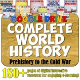World History Digital Google Drive Interactive Notebook Bundle