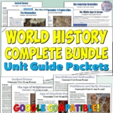 World History Complete Study Guide and Unit Packet Bundle