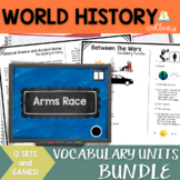 World History Complete Vocabulary Units Bundle: 12 Units!