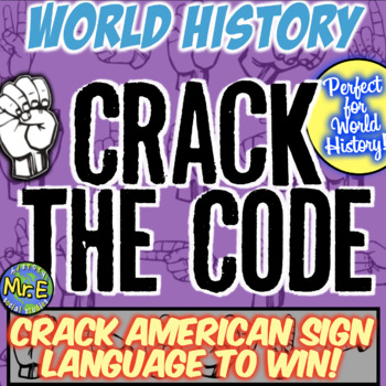 Preview of World History Escape Room with American Sign Language | 100% Engagement