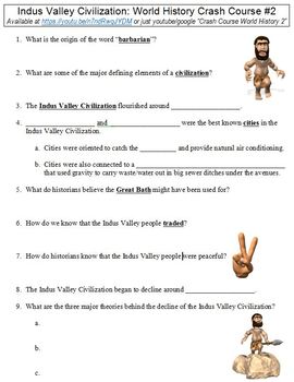 crash course world history 2 indus valley civilization worksheet