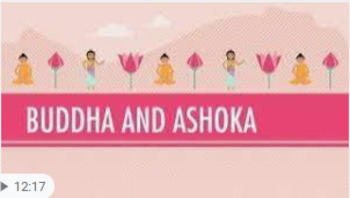 Preview of Buddhism & Ashoka, Crash Course Worksheet & Graphic Organizer, No Prep