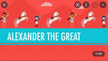 Preview of Alexander the Great, Crash Course Video Worksheets and Graphic Organizer