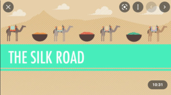 Preview of The Silk Road, Cash Course Video Worksheets & Graphic Organizer, No Prep