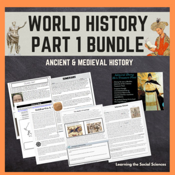 Preview of World History Curriculum Bundle Part 1: Ancient & Medieval: Print & Digital