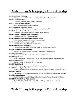 World History Curriculum Map World History   Curriculum Map by Wheeler's History Emporium | TpT