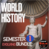World History Curriculum Semester 1! Evolving Bundle + Goo