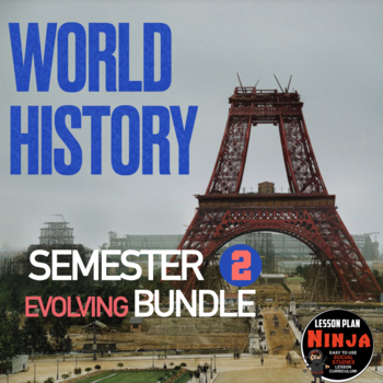 Preview of World History Curriculum Semester 2!  Evolving Bundle + Google Apps Versions